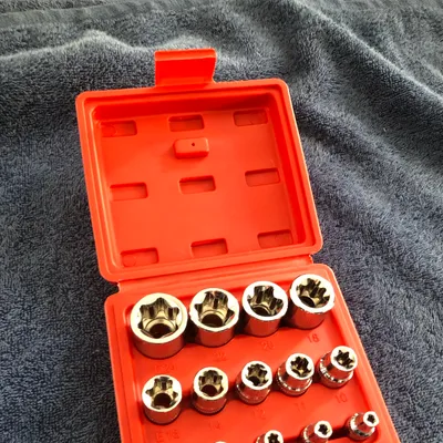 Caisse à outils , jeu de douilles Torx 